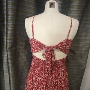 Floral Red Women's Dress